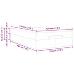 vidaXL Cadre de lit avec matelas avec matelas 2 Pièces Tan PVC