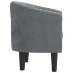 vidaXL Chaise cabriolet gris foncé velours