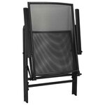vidaXL Chaises pliables en maille lot de 4 Acier Anthracite