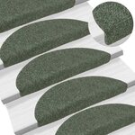 vidaXL Tapis d'escalier autocollants 30 pièces 56 x 17 x 3 cm Vert Demi-rond