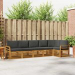 vidaXL Ensemble de canapé d'angle 6 Pièces Naturel et Anthracite