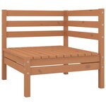 vidaXL Salon de jardin 7 Pièces Bois de pin massif Marron miel