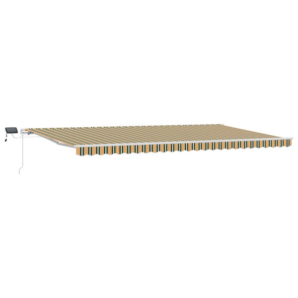 Store rétractable manuel avec LED vert et jaune 600x350 cm