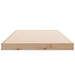 Cadre de Lit au Sol vidaXL Blanc 100x220 cm Bois Massif Pin