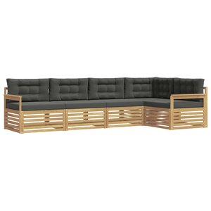 vidaXL Ensemble de canapés d'extérieur 6 pc Blanc et anthracite