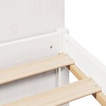 vidaXL Lit bibliothèque sans matelas blanc 200x200 cm bois pin massif