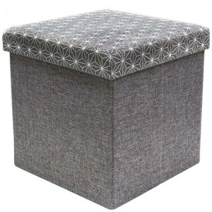 Coffre rangement pouf tissu