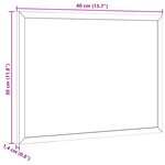 vidaXL Tableau blanc magnétique avec cadre bois de pin massif 40x30 cm