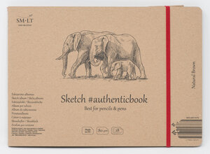 Carnet SM-LT 24 5x17 6cm Dessin Brun 28 feuilles 135 g/m²