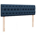 VidaXL Cadre de lit ottoman avec matelas bleu 140x200 cm tissu