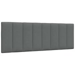 vidaXL Coussin de tête de lit gris foncé 140 cm tissu