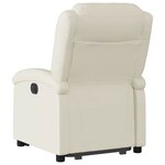 vidaXL Fauteuil inclinable électrique crème similicuir