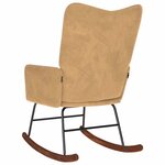 vidaXL Chaise à bascule Marron Velours