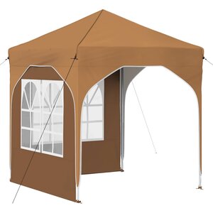 vidaXL Tente de fête pop-up 192 x 192 x 245 cm Beige