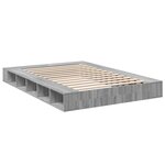 vidaXL Cadre de lit sonoma gris 150x200 cm bois d'ingénierie