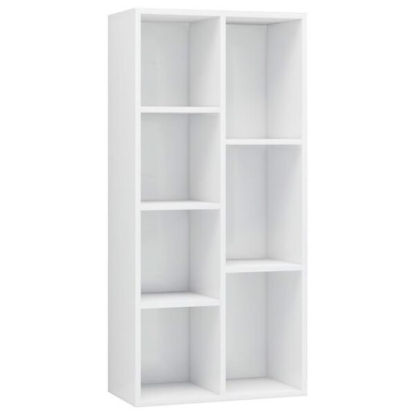 vidaXL Bibliothèque Blanc brillant 50x25x106 cm Bois d’ingénierie