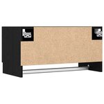 vidaXL Armoire avec stockage Noir 70 x 32.5 x 35 cm Bois d'ingénierie