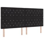 Literie vidaXL Noir 200x200 cm Velours