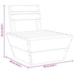 vidaXL Canapé central sectionnel palette Bois d'épicéa imprégné