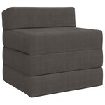 vidaXL Canapé-lit pliable Gris foncé 200 x 70 x 15 cm