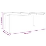 vidaXL Table à manger Panama gris 180x90x75 cm bois massif de pin