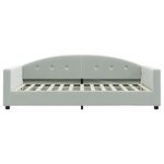 vidaXL Lit de repos sans matelas gris clair 100x200 cm velours