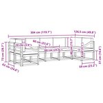 vidaXL Ensemble de canapés d'extérieur 7 pc Naturel et Anthracite