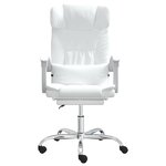 Fauteuil de massage inclinable de bureau informatique étude similicuir blanc 02_0025397