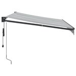 vidaXL Auvent rétractable anthracite/blanc 3x2 5 m tissu et aluminium