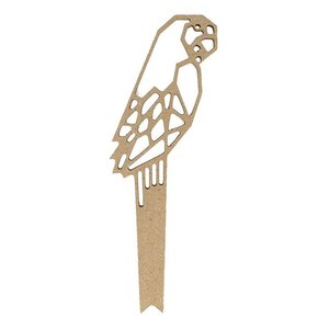 Silhouette Origami Perroquet - 8 7X25X1 Cm - Bois - Jungle - Silhwood