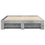 vidaXL Cadre de lit gris béton 160x200 cm bois d'ingénierie