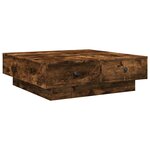 vidaXL Table basse Chêne fumé 90x90x28 cm Bois d'ingénierie