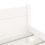 vidaXL Cadre de lit Blanc Bois massif 160x200 cm