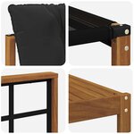 vidaXL Ensemble de canapés d'extérieur 11 pc Naturel et Noir