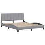 vidaXL Cadre de lit sans matelas Hanko gris clair 160x200 cm tissu