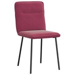 vidaXL Chaises à manger lot de 4 Rouge bordeaux Velours