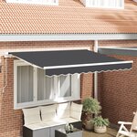 vidaXL Tissu de remplacement pour auvent pour cadre 3 5x2 m Anthracite
