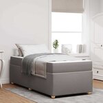 vidaXL Cadre de lit avec matelas Taupe 90 x 190 cm Ressorts ensachés