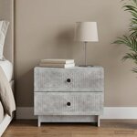 vidaXL Cabinet de chevet Gris béton 62 x 34 5 x 47 5 cm