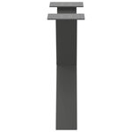 vidaXL Pieds de table basse en forme de X  2 pièces  anthracite  60 x (42-43) cm  acier