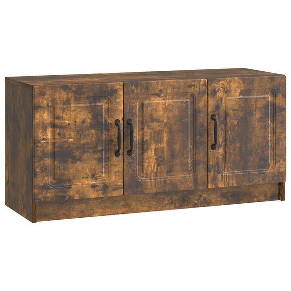 vidaXL Meuble TV Chêne fumé 99 x 34 5 x 47 cm Bois d'ingénierie