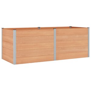 vidaXL Jardinière surélevée Marron 250 x 100 x 91 cm WPC et Aluminium