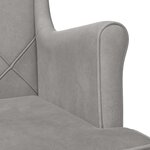 vidaXL Fauteuil Gris clair Velours