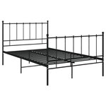 vidaXL Cadre de lit sans matelas noir métal 120x200 cm