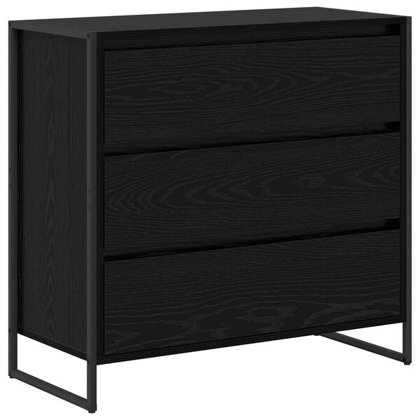 vidaXL Buffet Chêne noir 79 x 36 x 75.5 cm Bois d'ingénierie