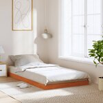 vidaXL Cadre de lit cire marron 90x200 cm bois de pin massif