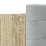 vidaXL Cadre de lit tête de lit et lumières LED chêne sonoma 90x190 cm