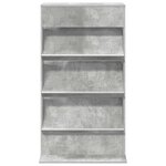 vidaXL Étagère à magazines avec étagère Gris béton 70 x 41 x 126 cm