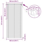 vidaXL Store Vénitien Marron foncé avec motif 213 x 100 cm PVC