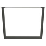 vidaXL Pieds de table à manger en forme de V  3 pièces  anthracite  100 x (72-73 3) cm  acier